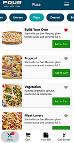 Mobile order checkout screen