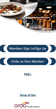 Mobile food ordering screen